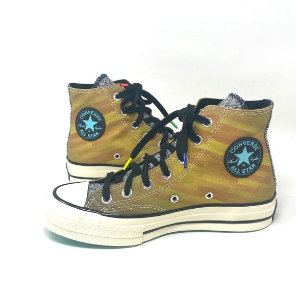 💖MEGA SALE💖Converse Men's 171692C CHUCK 70 HI Brown Solar Red Electric Aqua - Picture 7 of 12